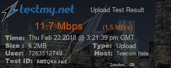 Speed Test Result