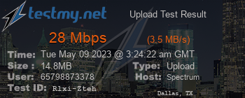Speed Test Result