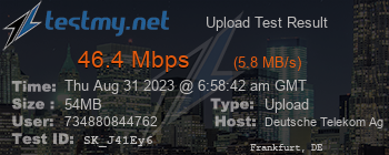 Speed Test Result