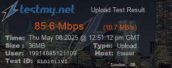 Speed Test Result