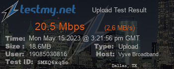 Speed Test Result