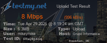 Speed Test Result