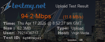 Speed Test Result