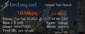 Speed Test Result