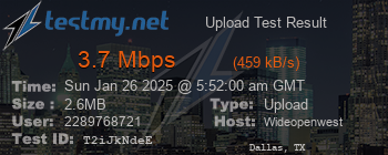 Speed Test Result