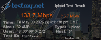 Speed Test Result