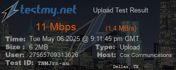 Speed Test Result