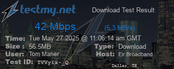 Speed Test Result