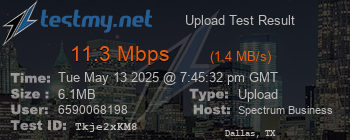 Speed Test Result