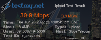 Speed Test Result