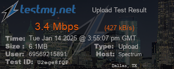 Speed Test Result