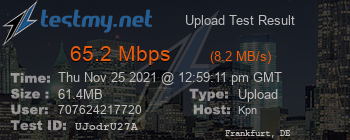 Speed Test Result