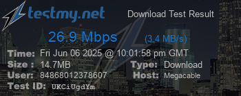 Speed Test Result