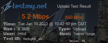 Speed Test Result