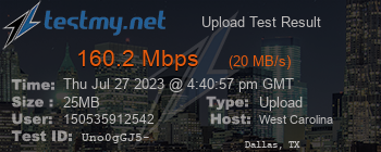 Speed Test Result