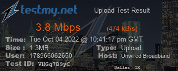 Speed Test Result