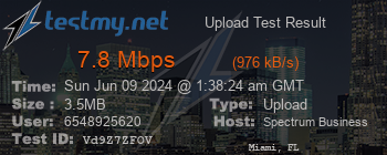 Speed Test Result