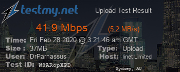 Speed Test Result