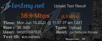 Speed Test Result