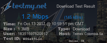 Speed Test Result