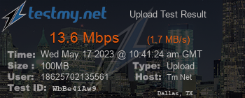 Speed Test Result