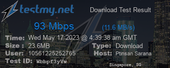 Speed Test Result
