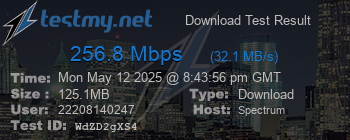 Speed Test Result