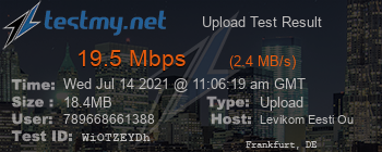 Speed Test Result