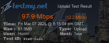 Speed Test Result