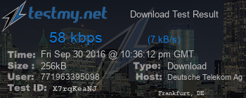 Speed Test Result
