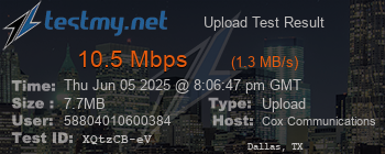 Speed Test Result