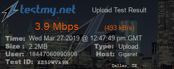 Speed Test Result