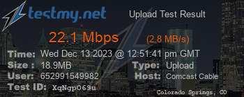 Speed Test Result