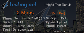 Speed Test Result
