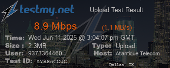 Speed Test Result