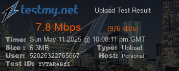 Speed Test Result