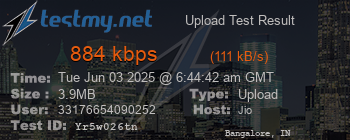 Speed Test Result