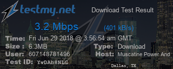Speed Test Result