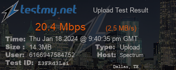 Speed Test Result