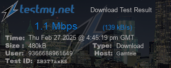 Speed Test Result