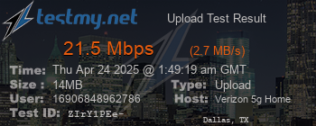 Speed Test Result