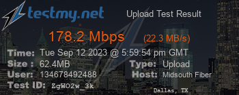 Speed Test Result