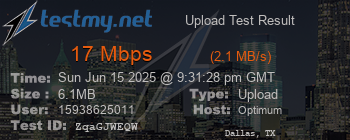 Speed Test Result