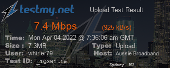 Speed Test Result