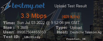 Speed Test Result