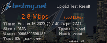 Speed Test Result