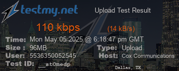 Speed Test Result
