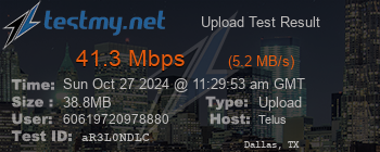 Speed Test Result