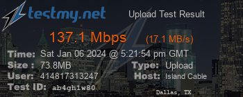 Speed Test Result