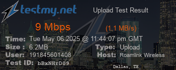 Speed Test Result